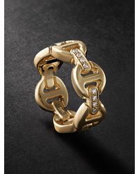 Hoorsenbuhs - Dame Tri-Link Ring aus 18 Karat Gold mit Diamanten - Lyst