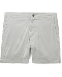 Onia - Calder Straight-leg Mid-length Striped Swim Shorts - Lyst
