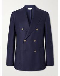 Boglioli - Double-breasted Virgin Wool-hopsack Blazer - Lyst