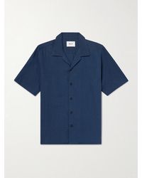 NN07 - Julio 5708 Camp-Collar Linen Shirt - Lyst