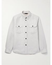 Brioni - Hemdjacke aus Twill aus einer Leinenmischung - Lyst
