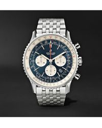 Breitling Navitimer B01 Automatic Chronograph 46mm Stainless Steel Watch - Blue