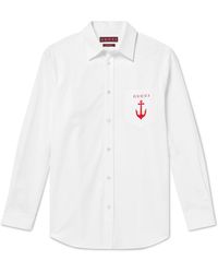 Gucci - Lido Logo-embroidered Cotton-poplin Shirt - Lyst