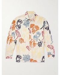 A Kind Of Guise - Pino Embroidered Cotton And Wool-blend Shirt - Lyst