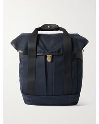 Bleu De Chauffe - Chiloé Leather-Trimmed Waxed Cotton-Canvas Backpack - Lyst