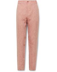 Etro - Straight-leg Linen Suit Trousers - Lyst