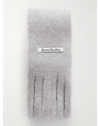 Acne Studios - Kinna Skinny Fringed Mohair And Wool-Blend Scarf - Lyst