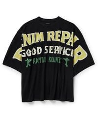 Kapital - Denim Repair Oversized Printed Cotton-jersey T-shirt - Lyst