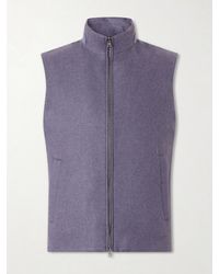 Herno - Leather Trimmed Silk and Cashmere-Blend Vest - Lyst