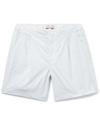 Orlebar Brown - Hannes Slim-fit Striped Cotton-poplin Shorts - Lyst