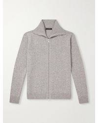Slowear - Zanone Virgin Wool Knitted Zip-Up Hoodie - Lyst