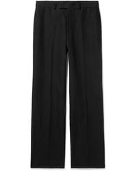 AURALEE - Straight-leg Cotton And Linen-blend Twill Trousers - Lyst