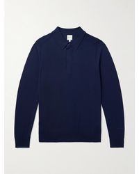 Paul Smith - Embroidered Merino Wool Polo Shirt - Lyst