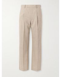 AURALEE - Straight-leg Pleated Wool Trousers - Lyst