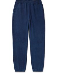 Blue Blue Japan - Tapered Indigo-dyed Cotton-jersey Sweatpants - Lyst