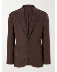 De Petrillo - Posillipo Wool And Cashmere-Blend Herringbone Blazer - Lyst
