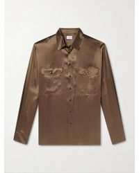 Saint Laurent - Silk-satin Shirt - Lyst