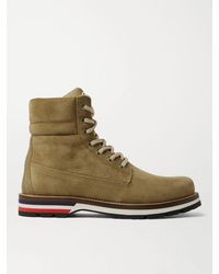 Moncler - Vancouver Striped Suede Hiking Boots - Lyst