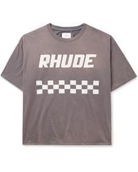 Rhude - Off Road Logo-print Cotton-jersey T-shirt - Lyst