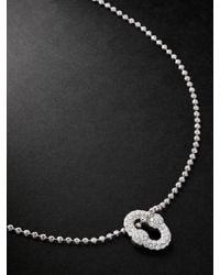 Greg Yuna - Umlaut 18-karat White Gold Diamond Ball Chain Necklace - Lyst