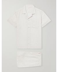 Derek Rose - Milan 31 Floral-Print Linen Pyjama Set - Lyst