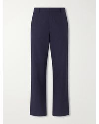 Sunspel - Straight-Leg Cotton-Poplin Suit Trousers - Lyst