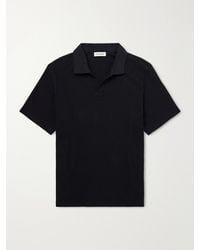 FRAME - Cotton-Piqué Polo Shirt - Lyst