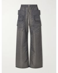 Rick Owens - Creatch Wide-Leg Shell Drawstring Cargo Trousers - Lyst