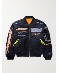 Vetements - Racing Embellished Embroidered Shell Bomber Jacket - Lyst
