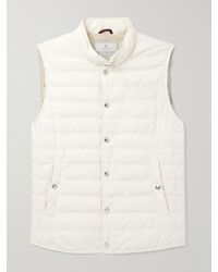 Brunello Cucinelli - Daunenweste aus gestepptem Shell - Lyst