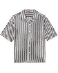 Barena - Camp-collar Striped Cotton-blend Seersucker Shirt - Lyst