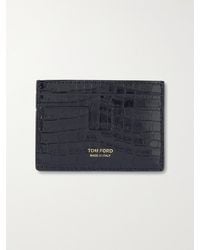 Tom Ford - Croc-effect Leather Cardholder With Money Clip - Lyst