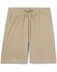 Loro Piana - Straight-leg Cotton And Silk-blend Chenille Drawstring Bermuda Shorts - Lyst