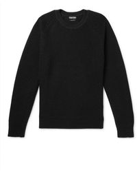 Tom Ford - Slim-fit Ribbed Wool And Silk-blend Sweater - Lyst