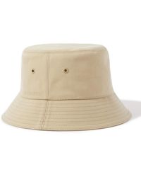 Burberry - Reversible Logo-embroidered Cotton-twill Bucket Hat - Lyst