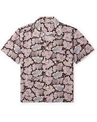 Bode - Wisteria Camp-collar Printed Cotton And Silk-blend Shirt - Lyst
