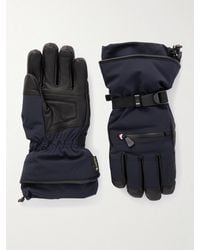 Moncler - Leather-Trimmed Shell Ski Gloves - Lyst