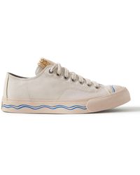 Visvim - Seeger Leather-Trimmed Canvas Sneakers - Lyst
