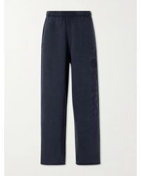 Vetements - Straight-leg Logo-embroidered Cotton-jersey Sweatpants - Lyst
