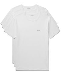 Paul Smith - Three-pack Logo-print Organic Cotton-jersey T-shirts - Lyst