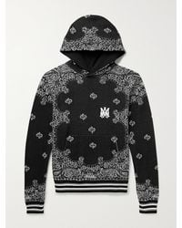 Amiri - Bandana-Jacquard Cotton And Cashmere-Blend Hoodie - Lyst