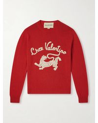Valentino Garavani - Embroidered Virgin Wool Sweater - Lyst