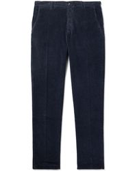 Incotex - Slim-Fit Stretch-Cotton Corduroy Trousers - Lyst