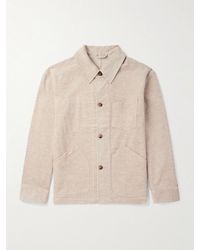 De Bonne Facture - Cotton And Linen-Blend Corduroy Overshirt - Lyst