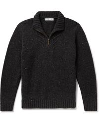 Inis Meáin - Rowan Donegal Merino Wool And Cashmere-blend Half-zip Sweater - Lyst