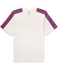 adidas Originals - Wales Bonner Webbing-trimmed Embroidered Organic Cotton-jersey T-shirt - Lyst