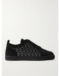 Christian Louboutin - Rantulow Orlato Coated Canvas & Suede Sneaker - Lyst