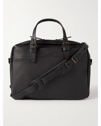Bleu De Chauffe - Folder Vegetable-tanned Textured-leather Messenger Bag - Lyst