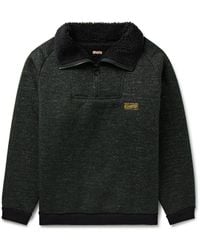 Kapital - Alpine Logo-appliquéd Fleece-lined Knitted Half-zip Sweatshirt - Lyst