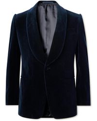 Kingsman - Slim-fit Shawl-collar Cotton-velvet Tuxedo Jacket - Lyst